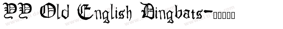 YY Old English Dingbats字体转换